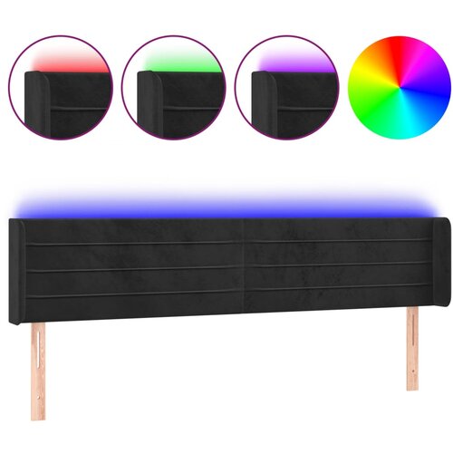  LED uzglavlje crno 163x16x78/88 cm bar&amp;scaron;unasto Slike