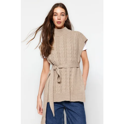 Trendyol Sweater Vest - Brown - Oversize