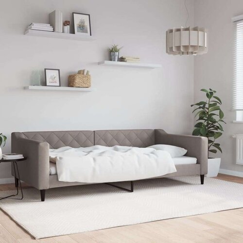  Raztegljiva postelja taupe 100x200 cm blago, (20792340) Slike