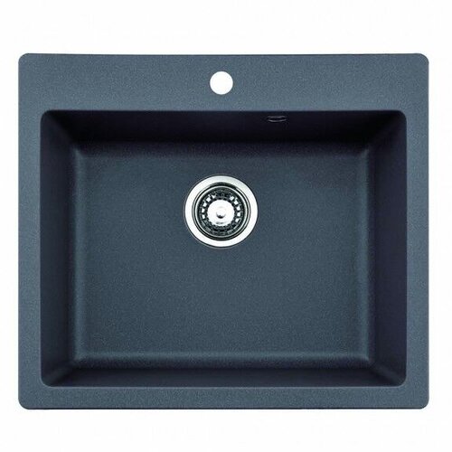Inter Ceramic Sudopera usadna pravougaona 50x57x22,5 sifon centar 11cm granit siva+s1 Slike