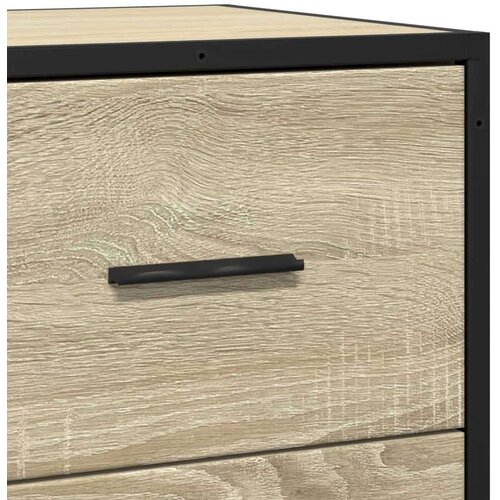 VidaXL Komoda boja hrasta 35,5 x 35 x 76 cm konstruirano drvo i metal Slike