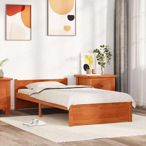  Krevetna konstrukcija s uzglavljem Voštano smeđa 75 x 190 cm Cijene