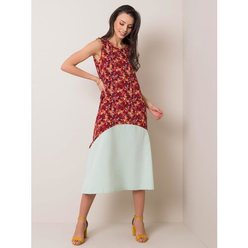 RUE PARIS Dress-2-SK-1221.07P-burgundy Cene
