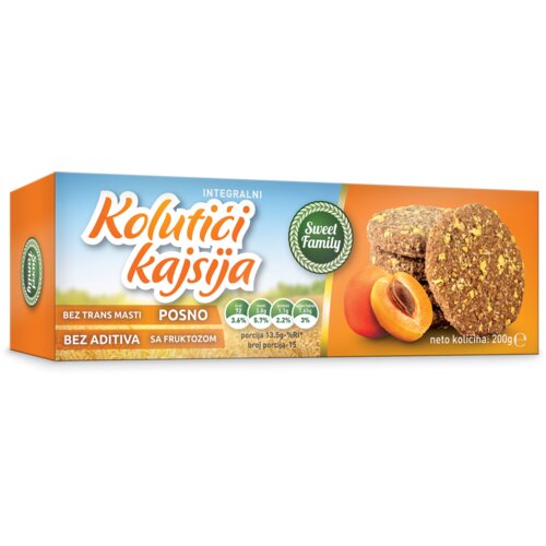 Sweet Family Keks SWEET FAMILY kolutići kajsija 200g Cene