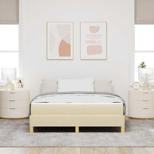 vidaXL Krevet s opruga kutije Krem, smeđa 140 x 200 cm Cene