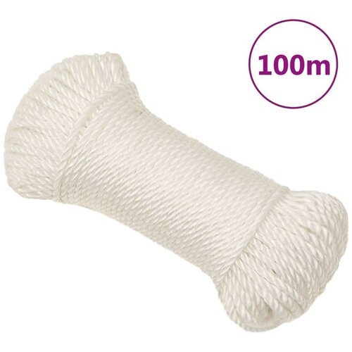  radno uže bijelo 3 mm 100 m od polipropilena Slike