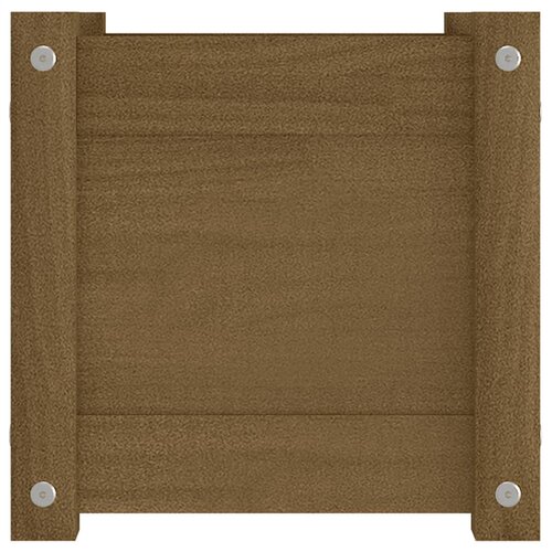  Vrtna sadilica smeđa boja meda 31x31x31 cm od masivne borovine Slike