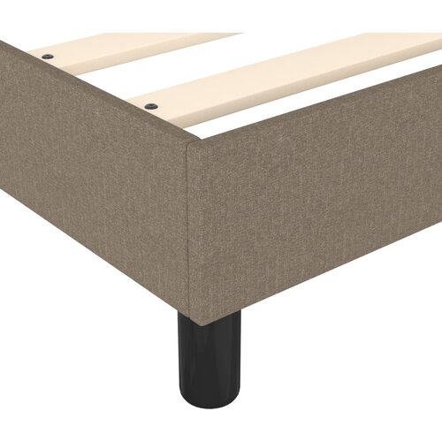 Okvir za krevet s oprugom smeđesivi 100 x 200 cm od tkanine Slike