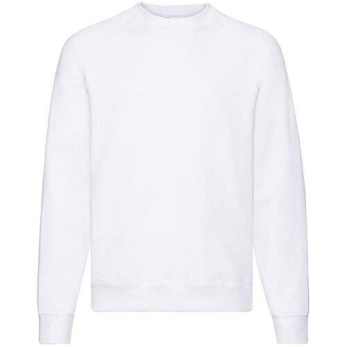 Fruit Of The Loom Biała bluza męska Raglan Sweat Slike