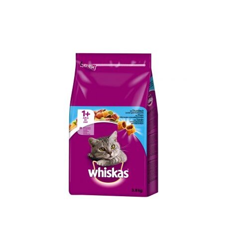 Whiskas Varčno pakiranje: 2 x 950 g / 1,9 kg / 3,8 kg - 1+ tuna (2 x 3,8 kg) Slike