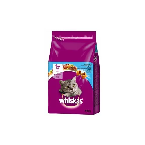 Whiskas Varčno pakiranje: 2 x 950 g / 1,9 kg / 3,8 kg - 1+ tuna (2 x 3,8 kg)