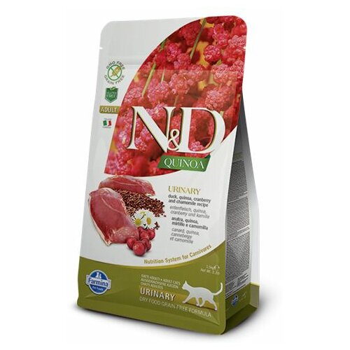 Farmina N&D quinoa hrana za mačke - urinary duck cranberry & chamomille 1.5kg Slike