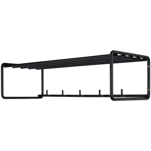 Spinder Design Crna metalna zidna vje&amp;scaron;alica s policom Clint &amp;ndash; Slike