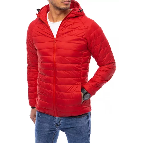 DStreet Red men's quilted transitional jacket TX4006