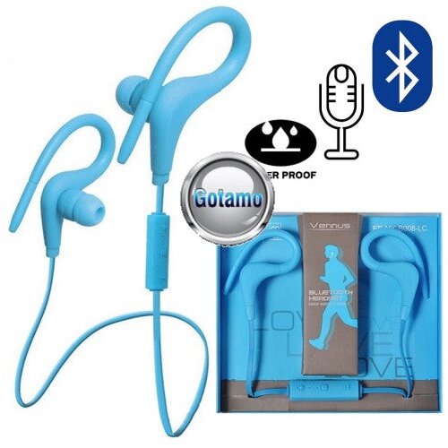 Mobiline &amp;scaron;portne slu&amp;scaron;alke z mikrofonom modri za bluetooth vennus BT-1 Slike