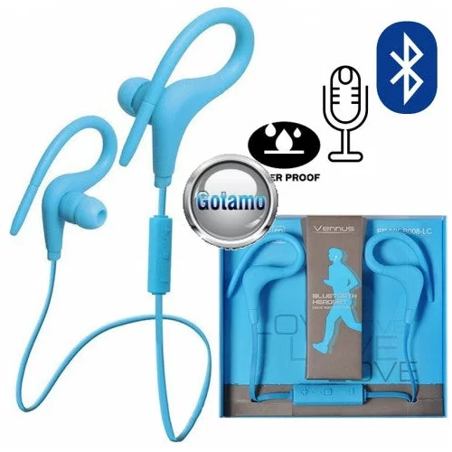 Mobiline športne slušalke z mikrofonom modri za bluetooth vennus BT-1