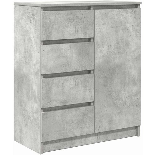 VidaXL Komoda s predali betonsko siva 71x35x84 cm inženirski les, (21830637) Slike