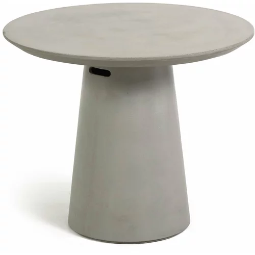 Kave Home betonska zunanja jedilna miza Itai, ⌀ 90 cm