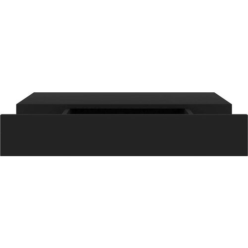 VidaXL Plutajuća zidna polica s ladicom crna 48 x 25 x 8 cm Slike