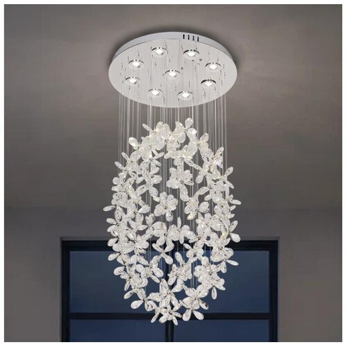  LED kristalna stropna svetiljka SAMOA LED/30W/230V, prečnik 40 cm, sjajni hrom + daljinski upravljač Slike