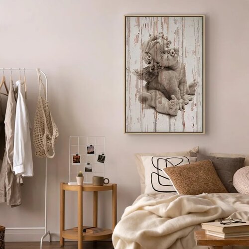  Slika - Pensive Cupid (1 Part) Vertical 80x120 U prirodnom drvenom okviru Slike