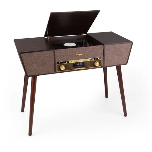 Auna Belle Epoque 1912, retro gramofon, CD, BT, USB, DAB+/FM, smeđi