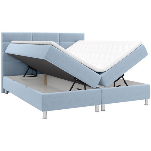 CARRYHOME POSTELJA Z VZMETNICO 140 cm x 200 cm , tekstil modra Slike