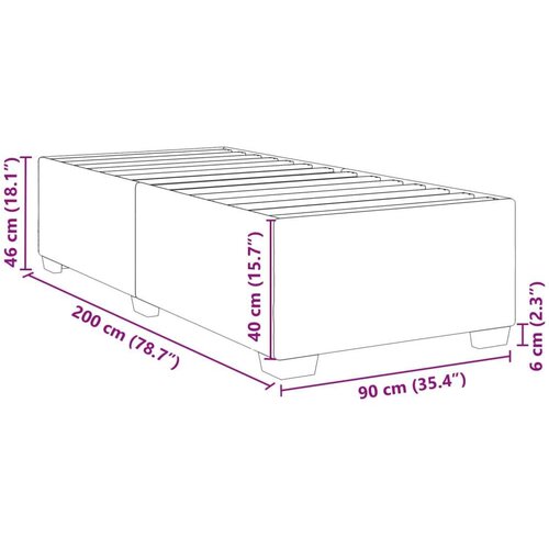 VidaXL Okvir za krevet plavi 90x200 cm bar&amp;scaron;unasti Slike