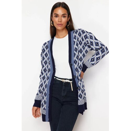 Trendyol Modest Ženski kardigan Tctaw22Th0013, Tamnoplavi Cene
