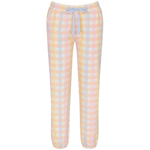 Triumph Pidžama hlače golublje plava / žuta / roza / bijela