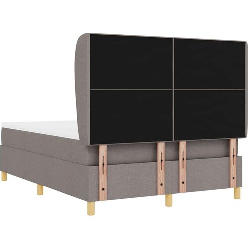  Podna opruga s madracem Tamno siva 90x190 cm Sivo-smeđa tkanina - Sivo-smeđa 160 x 200 cm S gumbima Slike