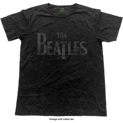 The Beatles Majica Logo Vintage Unisex Black S