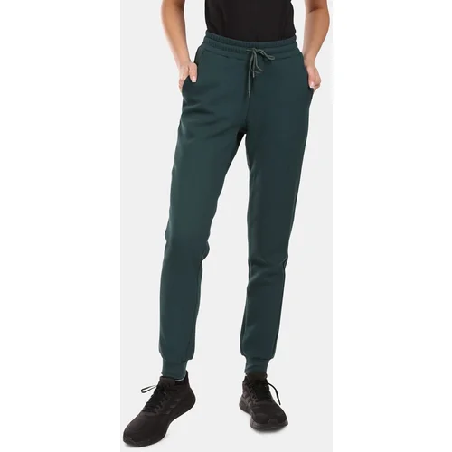 Kilpi Women's cotton sports sweatpants MATTY-W Dark green