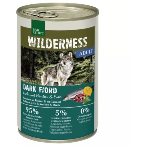 Real Nature Wilderness Adult Dark Fjord losos s severnim jelenom in raco 400g ko Cene