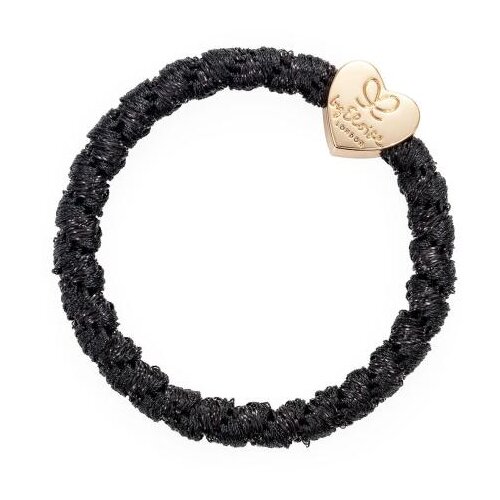 By Eloise London Woven Gold Heart Black Shimmer gumice za kosu Cijene