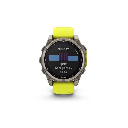 Garmin fenix 8 47, sap, solar, yellow (010-02906-21) Slike