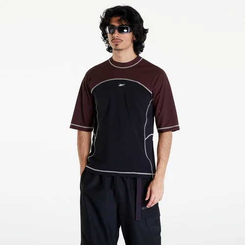 Reebok Ribbed Training T-Shirt UNISEX Bordeaux/ Black