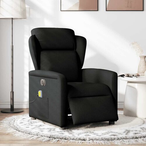 Maison Chic Električni masažni naslanjač - Relax naslanjač črno blago, (22134353) Cene