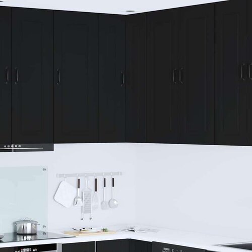 VidaXL Zidni kuhinjski ormarić Crna 57 x 57 x 100 cm Konstruirano drvo Slike