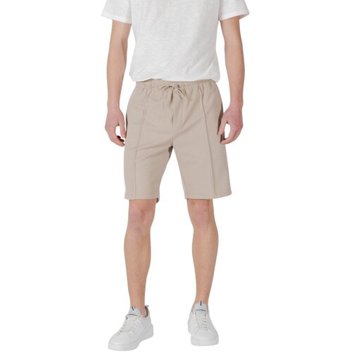 Antony Morato Kratke hlače & Bermuda CARROT FIT WITH LOGOED METAL BADGE MMFS00035-FA150194 Bež Cene