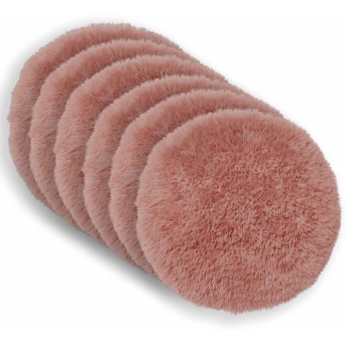  Presvlaka za jastuk 6 pcs HEERLEN Ružičasta &amp;Oslash; 50 cm PV flis Slike