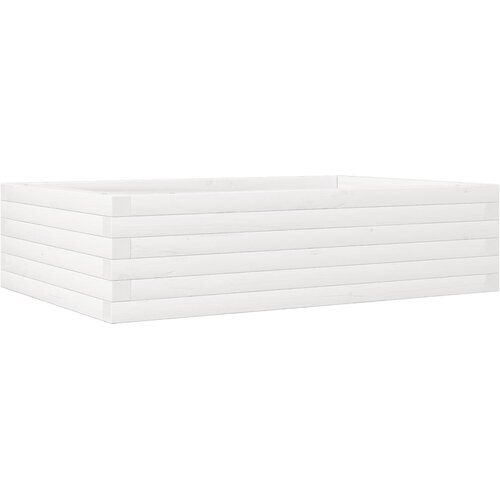  Vrtna sadilica bijela 90 x 60 x 23 cm od masivne borovine Slike