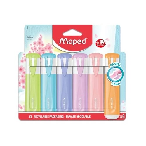 Maped text marker fluo pep's pastel 1/6 ( m742511 ) Cene