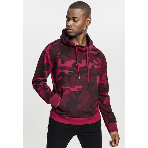 UC Men High Neck Camo Hoody Burgundy Camouflage Slike