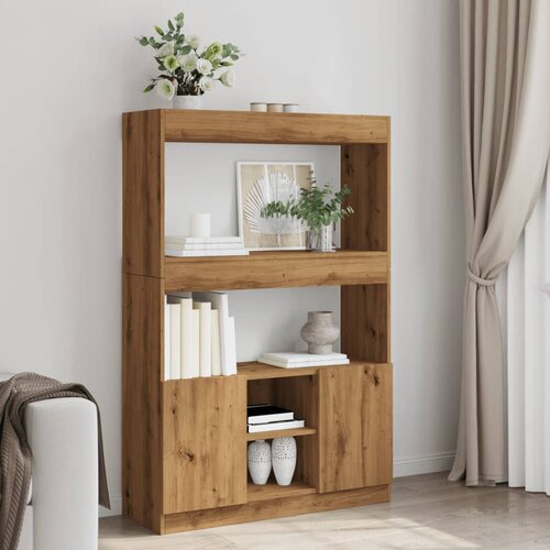VidaXL Visoka omara artisan hrast 92x33x140 cm inženirski les Slike