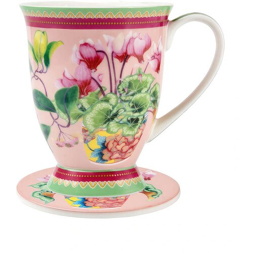 Maxwell williams Skodelica s podstavkom Jardin Cyclamen 300ml / porcelan, pluta, (21317797) Slike