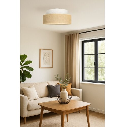  plafonsko svetlo boho 1xE27/60W/230V, prečnik 40 cm, krem/bež Slike