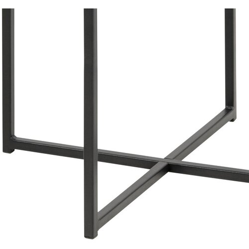 Actona Stranska mizica s steklenim vrhom Cross , ⌀ 55 cm Slike
