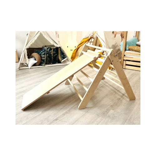 ELIS design Leseni igralni set – Montessori Piklerjev trikotnik light + deska 2v1
