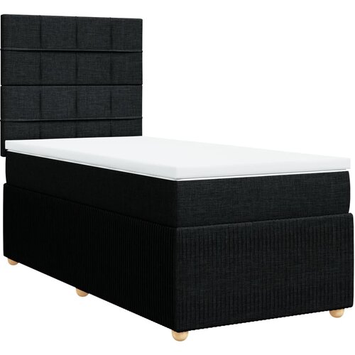 Maison Chic Box spring postelja - Vzmetna postelja z vzmetnico črn 90x190 cm blago SL4079, (21888860) Cene